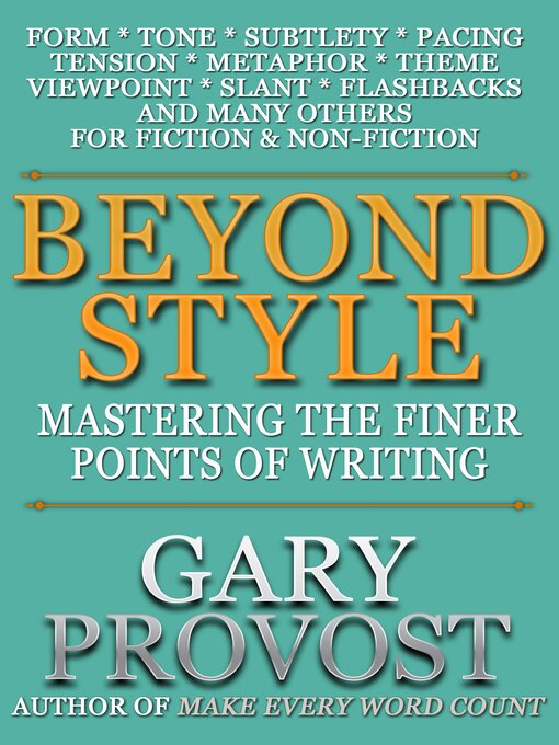 Title details for Beyond Style by Gary Provost - Available